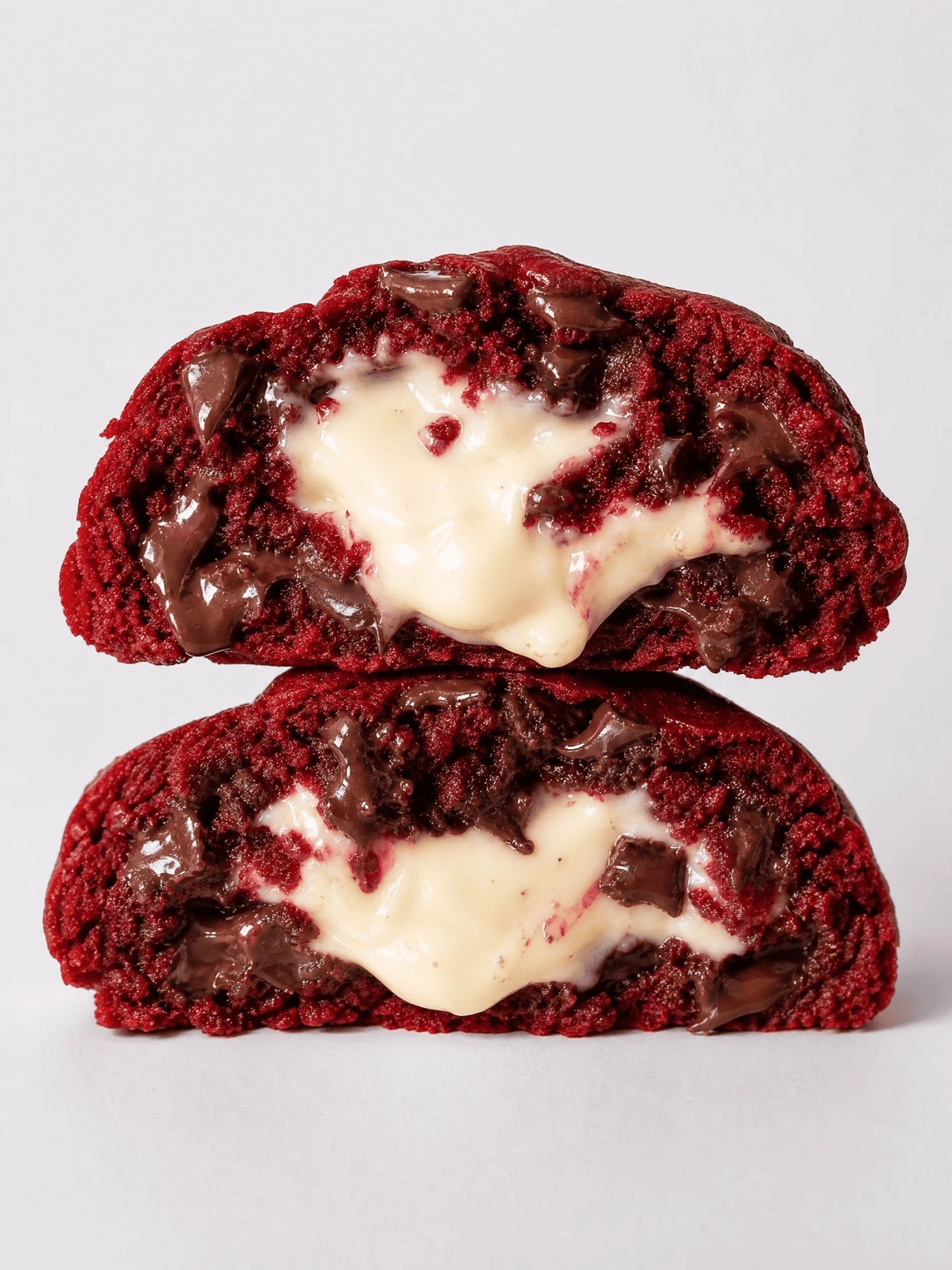 Cookie red velvet com recheio de cream cheese
