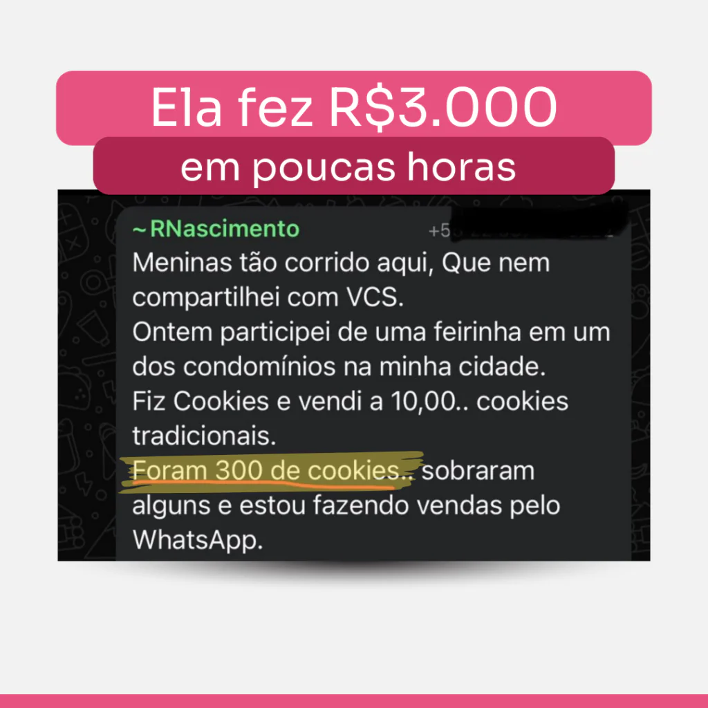 Depoimento: aluna faturou R$3.000 em poucas horas na feira